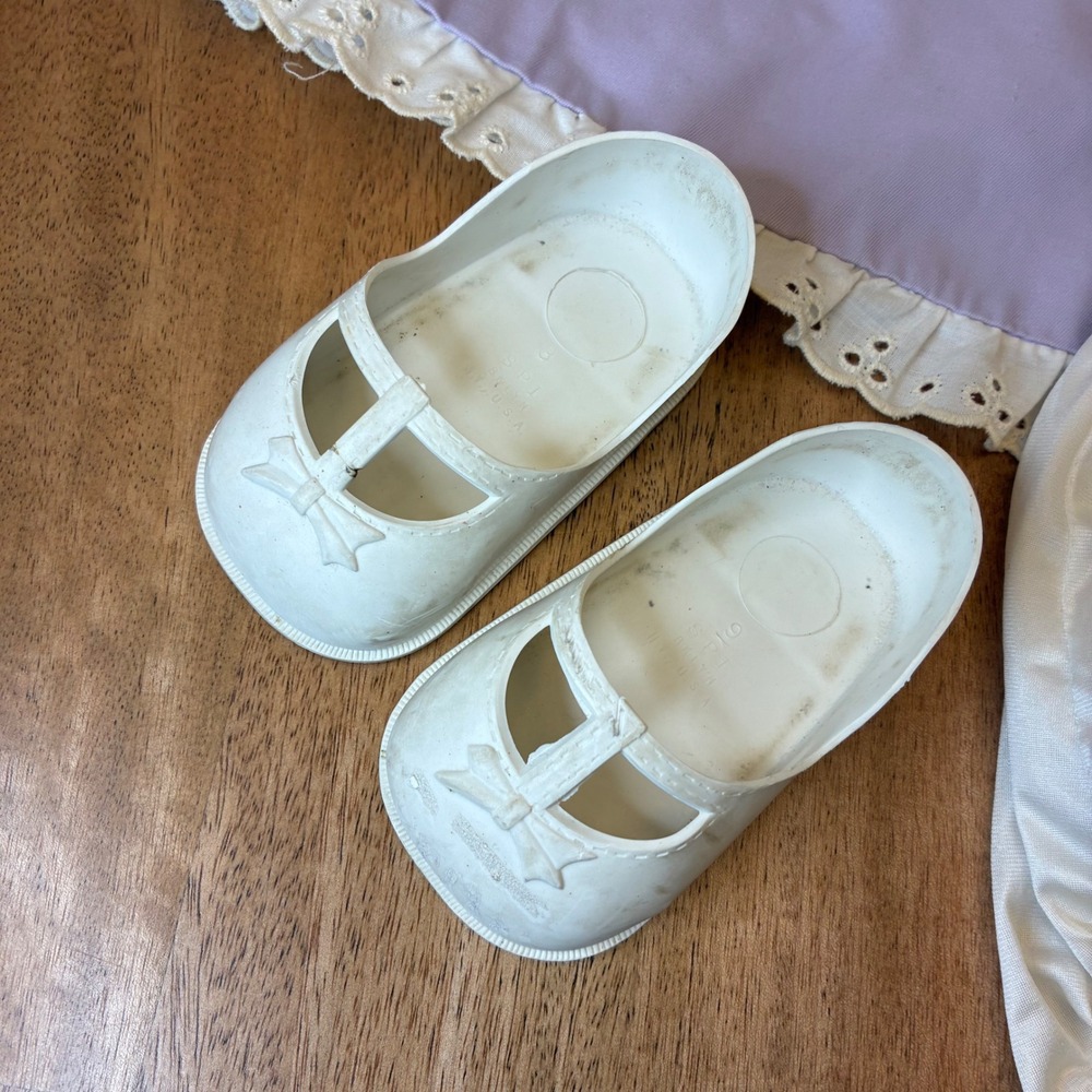 Vintage Samara 12M Doll Clothes Baby Girl Dress Swimsuit Shoes Fairy 4pc - Picture 3 of 16